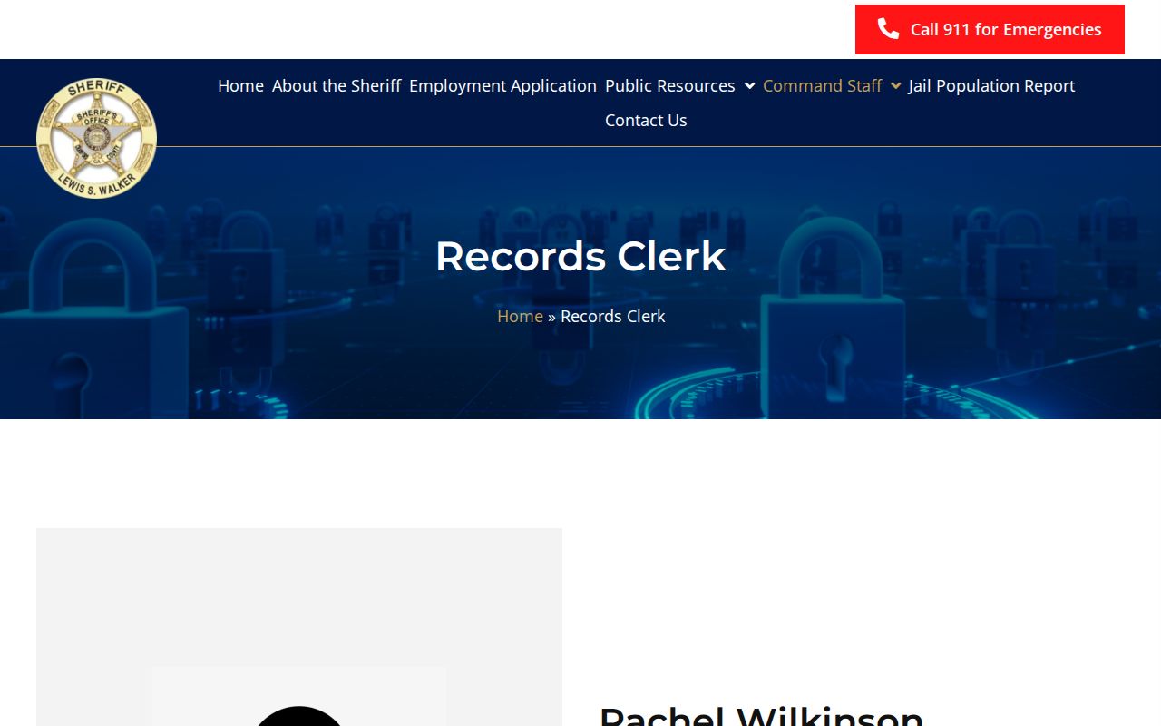 Crawford County Sheriff's Office booking-record and intake-photo request information